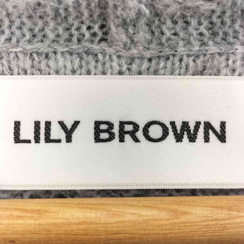リリーブラウン Lily Brown 25aw 透かし編ニットパーカー レディース ONE SIZE