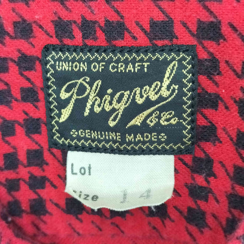 フィグベル PHIGVEL 千鳥格子 オープンカラーシャツ メンズ 14