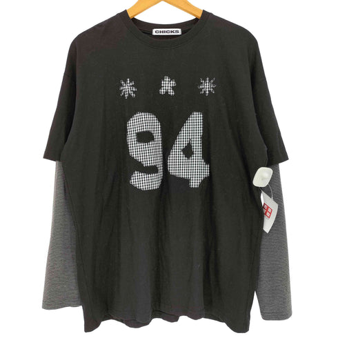 CHICKS Ninety Four Applique Short Sleeve Layered Tee レディース FREE