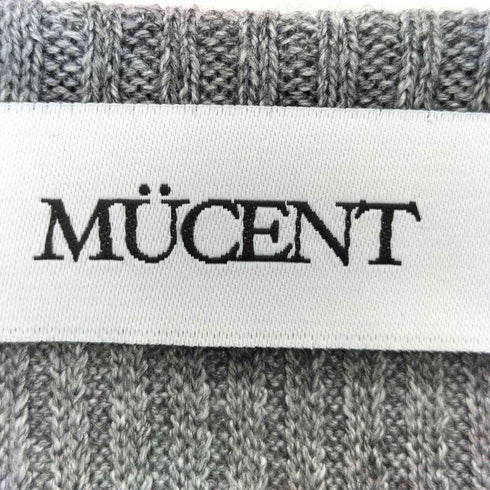 MUCENT グリーブラウンドネッククロップリブニット レディース FREE