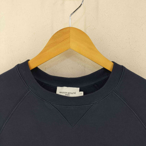メゾンキツネ MAISON KITSUNE フォックスヘッド パッチ 前Vガゼット スウェット トップス メンズ JPN:M