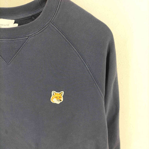メゾンキツネ MAISON KITSUNE フォックスヘッド パッチ 前Vガゼット スウェット トップス メンズ JPN:M
