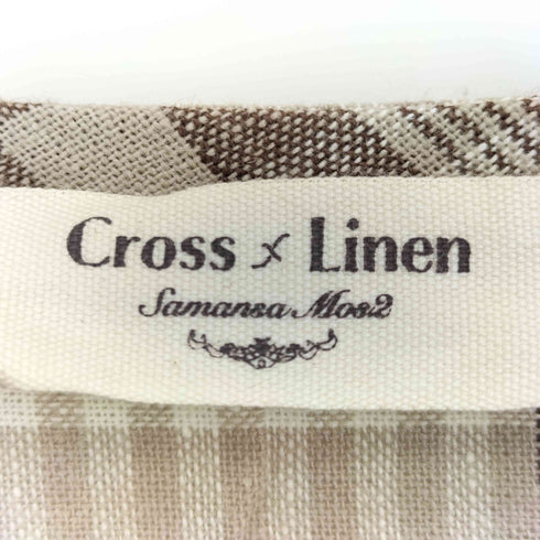 サマンサモスモス samansa Mos2 26ss Cross×Linen ギャザーワンピース レディース JPN:M