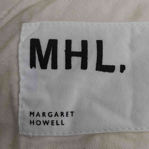 エムエイチエル MHL. ヘリンボーン コットンリネン 2タック ワイドパンツ メンズ JPN:L