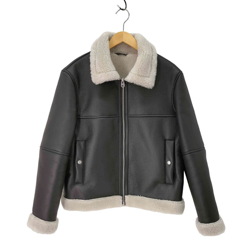 ザラ ZARA ダブルフェイス フェイクレザー ジャケット B-3 メンズ import:M