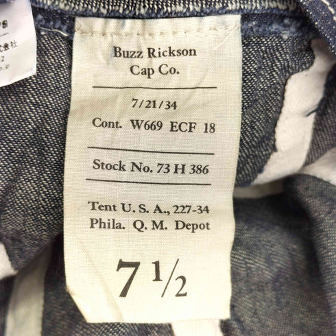 バズリクソンズ BUZZ RICKSONS アーミーデニムキャップ メンズ