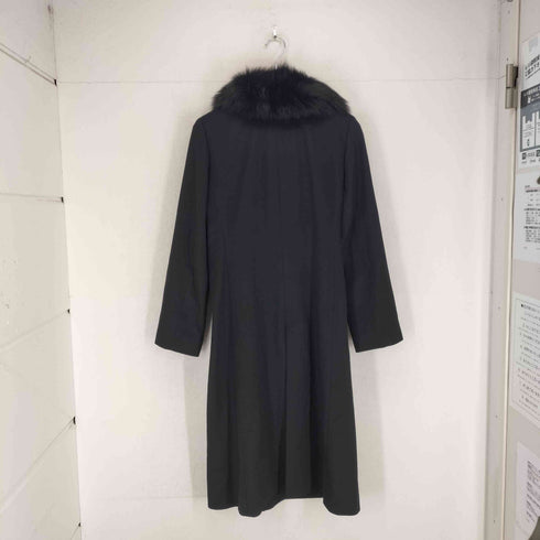 LA RIVA BIANCA cashmere blue fox fur ブルーフォックスファー カシミヤ100% ロングコート レディース JPN:11号