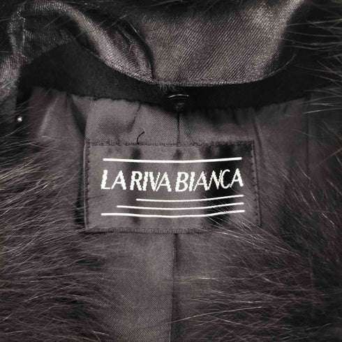 LA RIVA BIANCA cashmere blue fox fur ブルーフォックスファー カシミヤ100% ロングコート レディース JPN:11号