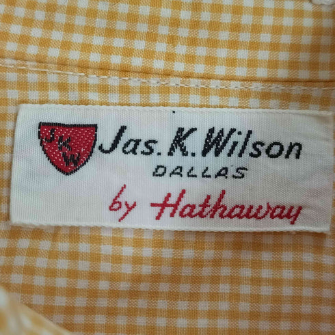 JAS K WILSON 50S~60S ギンガムチェック BDシャツ メンズ import:M