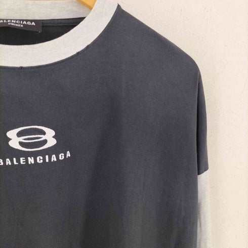 バレンシアガ BALENCIAGA Unity 3/4 Sleeves tee ロゴ刺繍カットソー メンズ 3