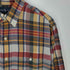 ラルフローレン RALPH LAUREN 90S インド製 3点止め チェック BDシャツ メンズ import:L