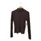 アンフィル unfil HIGH TWIST COTTON SHEER JERSEY TURTLE-NECK TEE 超長綿灰ツイストコットンシアージャージータートルネックTシャツ レディース