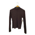 アンフィル unfil HIGH TWIST COTTON SHEER JERSEY TURTLE-NECK TEE 超長綿灰ツイストコットンシアージャージータートルネックTシャツ レディース