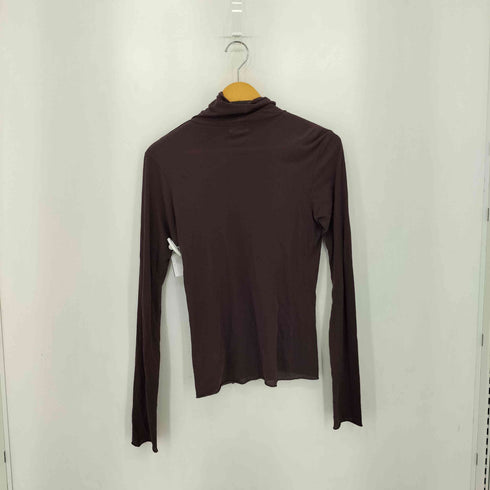 アンフィル unfil HIGH TWIST COTTON SHEER JERSEY TURTLE-NECK TEE 超長綿灰ツイストコットンシアージャージータートルネックTシャツ レディース