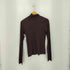 アンフィル unfil HIGH TWIST COTTON SHEER JERSEY TURTLE-NECK TEE 超長綿灰ツイストコットンシアージャージータートルネックTシャツ レディース