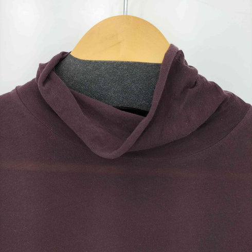 アンフィル unfil HIGH TWIST COTTON SHEER JERSEY TURTLE-NECK TEE 超長綿灰ツイストコットンシアージャージータートルネックTシャツ レディース