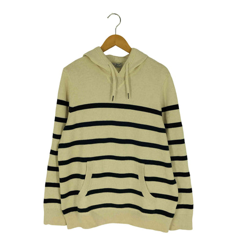エルエルビーン L.L.Bean 90S~00S コットンカシミヤ ボーダー ニット プルオーバーパーカー メンズ import:M