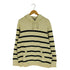 エルエルビーン L.L.Bean 90S~00S コットンカシミヤ ボーダー ニット プルオーバーパーカー メンズ import:M