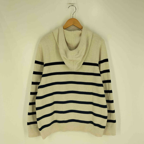 エルエルビーン L.L.Bean 90S~00S コットンカシミヤ ボーダー ニット プルオーバーパーカー メンズ import:M