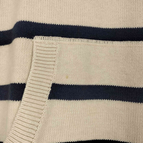 エルエルビーン L.L.Bean 90S~00S コットンカシミヤ ボーダー ニット プルオーバーパーカー メンズ import:M