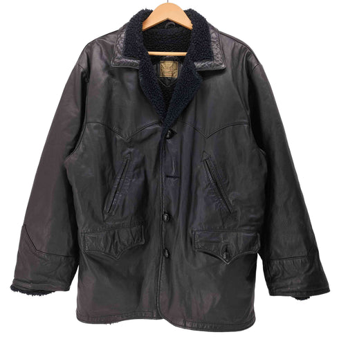 GLEEMAN leather 裏ボア レザーハーフコート メンズ import:L