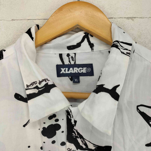 エクストララージ XLARGE 鯨 総柄 レーヨンオープンカラーシャツ メンズ JPN:XL