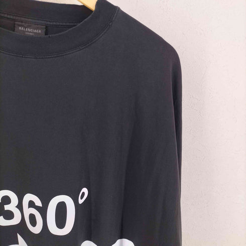 バレンシアガ BALENCIAGA 360 Tubular ダメージ加工 オーバーサイズ プリントTシャツ メンズ 3