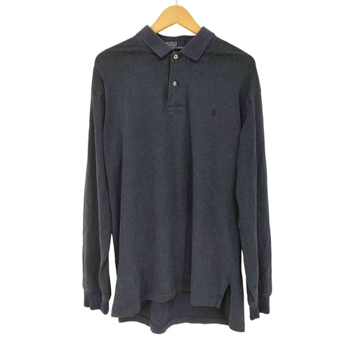 ポロバイラルフローレン Polo by RALPH LAUREN 90-00S マレーシア製 ロングスリーブ ポロシャツ メンズ import:L