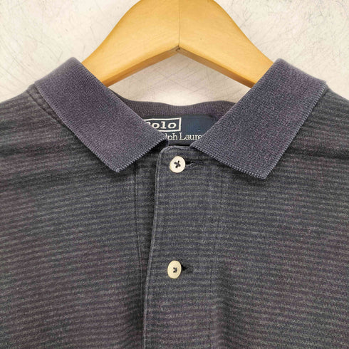 ポロバイラルフローレン Polo by RALPH LAUREN 90-00S マレーシア製 ロングスリーブ ポロシャツ メンズ import:L