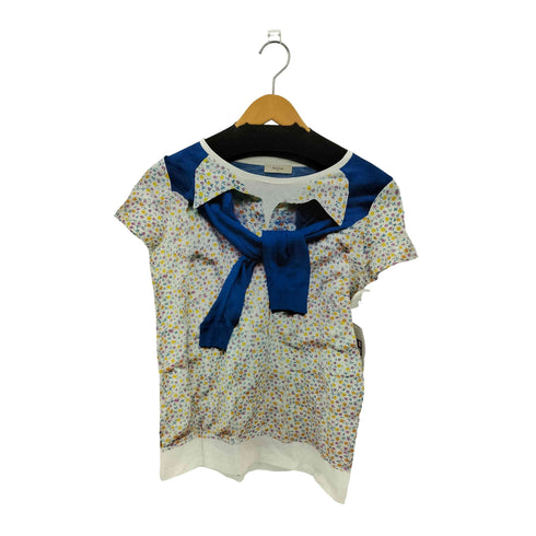 ポールスミス Paul Smith トロンプルイユ 花柄 半袖Tシャツ カットソー レディース M