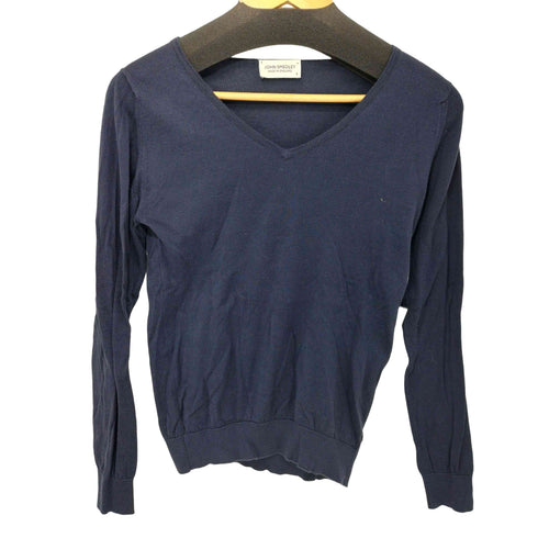 ジョンスメドレー JOHN SMEDLEY 英国製 Vネック コットンニット レディース import:S