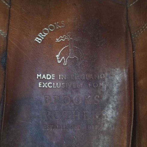 ブルックスブラザーズ BROOKS BROTHERS イングランド製 パンチドキャップトゥ 内羽根 レザーシューズ メンズ