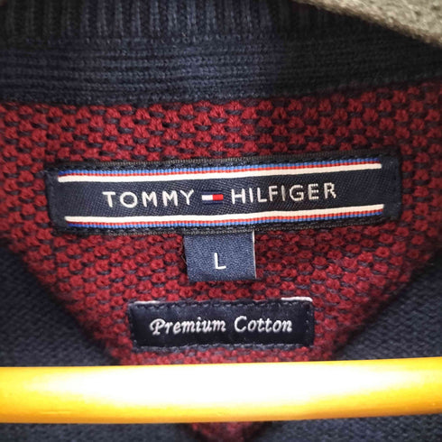 トミーヒルフィガー TOMMY HILFIGER ハーフジップコットンニット メンズ JPN:L