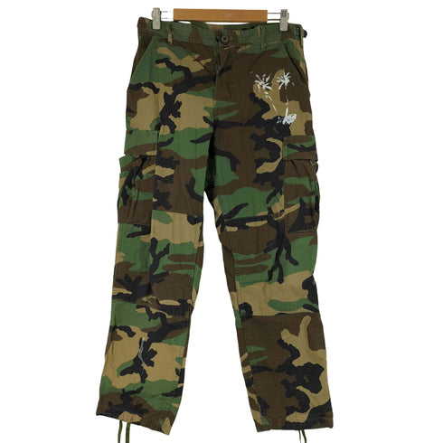 ユーエスアーミー U.S. ARMY カモ柄 ペイントデザインカーゴパンツ レディース S-S
