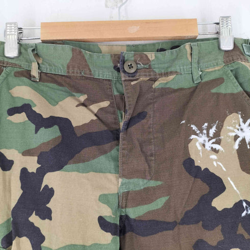 ユーエスアーミー U.S. ARMY カモ柄 ペイントデザインカーゴパンツ レディース S-S