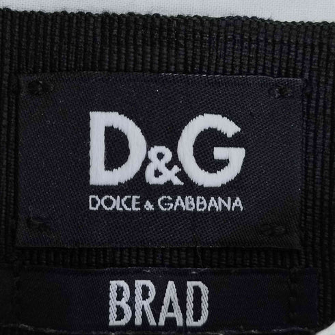 ディーアンドジードルチェアンドガッバーナ D&G DOLCE&GABBANA BRAD 切替 レイヤード ストライプ バンドカラーシャツ メンズ 16 1/2