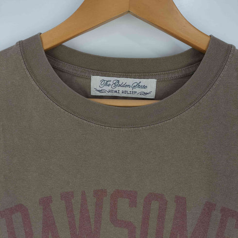 レミレリーフ REMI RELIEF コラボ PAWSOME 犬 プリント S/S クルーネック Tシャツ レディース FREE