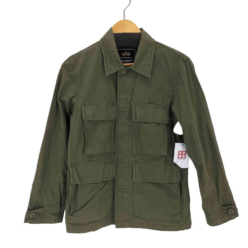 アルファインダストリーズ ALPHA INDUSTRIES BDU リップストップ ジャングル ミリタリーシャツ メンズ JPN:S