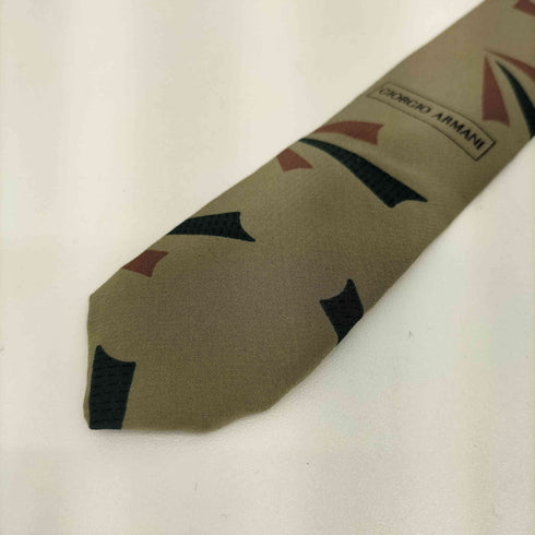 ジョルジオアルマーニ Giorgio Armani 総柄 イタリア製 シルク ネクタイ メンズ