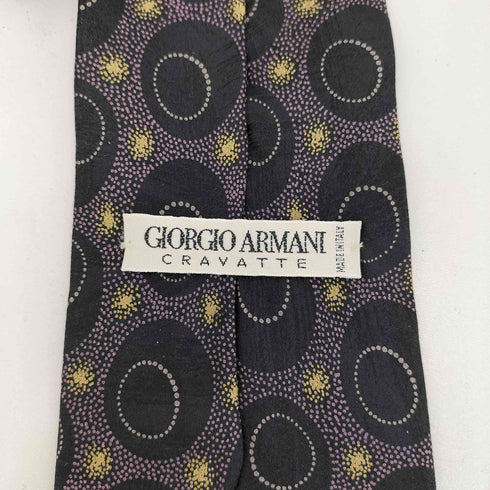 ジョルジオアルマーニ Giorgio Armani イタリア製 総柄 シルク ネクタイ メンズ