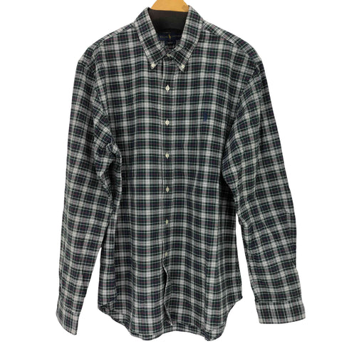 ラルフローレン RALPH LAUREN SLIM FIT スモールポニー刺繍ボタンダウンL/Sチェックシャツ メンズ JPN:XL