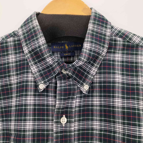 ラルフローレン RALPH LAUREN SLIM FIT スモールポニー刺繍ボタンダウンL/Sチェックシャツ メンズ JPN:XL