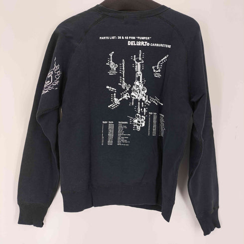 SUPER NUTS プリントラグランスウェット メンズ