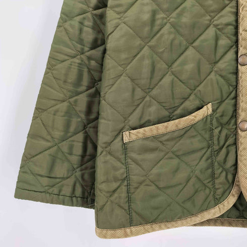 ラベンハム LAVENHAM 英国製 コーデュロイパイピング キルティングジャケット レディース 36