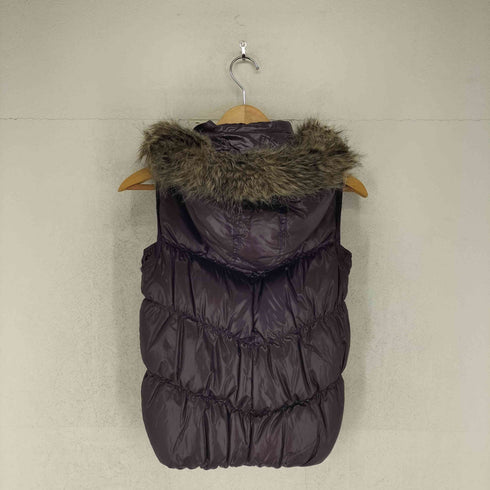 ギャップ Gap Y2K 平成 光沢 フードファー ダウンベスト レディース XXS