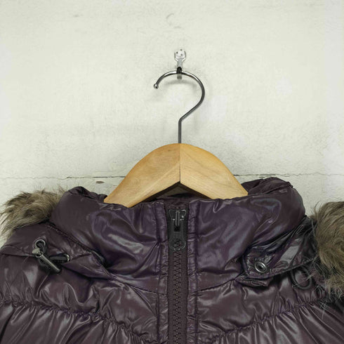 ギャップ Gap Y2K 平成 光沢 フードファー ダウンベスト レディース XXS