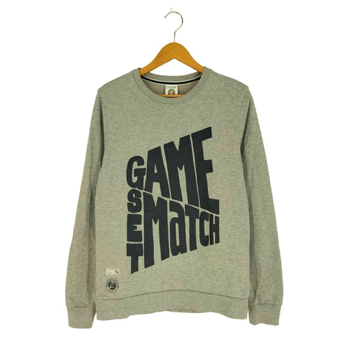 ラコステ LACOSTE GAME SET MATCH ロゴワッペン クルーネック スウェット メンズ import:S