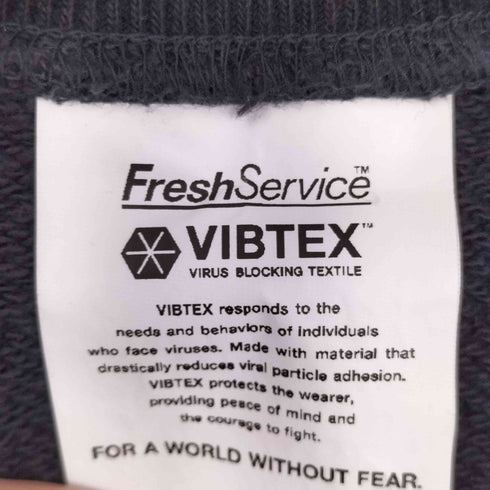 フレッシュサービス Fresh Service VIBTEX フロント刺繍 クルーネックスウェット メンズ JPN:L