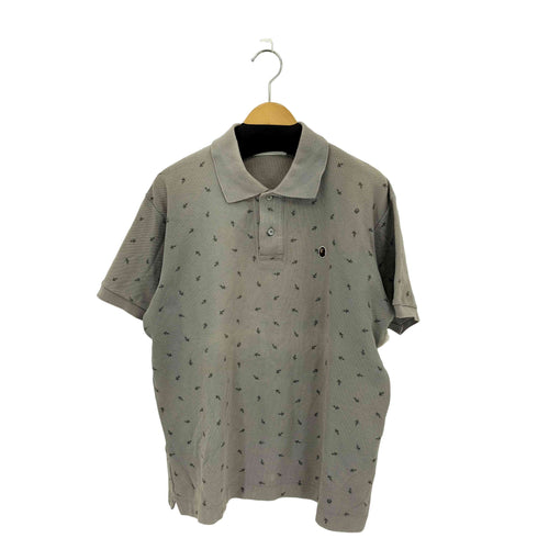 アベイシングエイプ A BATHING APE 星柄 プリント 半袖 ポロシャツ メンズ L