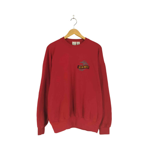 エムジェーソッフェカンパニーインク M.J.SOFFE COMPANY INC. 90S USA製 USMCプリント スウェット メンズ import:XL